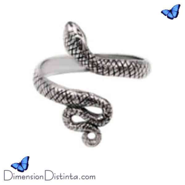 Imagen anillo plata de ley 925 mm serpiente ajustable | DimensionDistinta