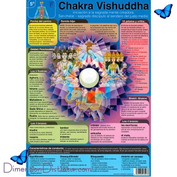 Imagen chakra 5o vishuddha lamina doble cara | DimensionDistinta
