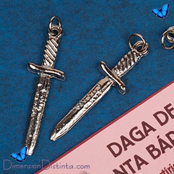 Imagen colgante daga de santa barbara 4cm niquelada | DimensionDistinta