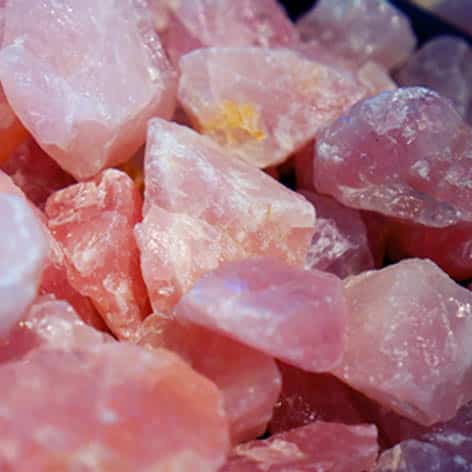 Mineral de cuarzo rosa