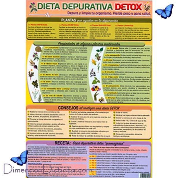 Imagen dieta depurativa detox lamina doble cara | DimensionDistinta