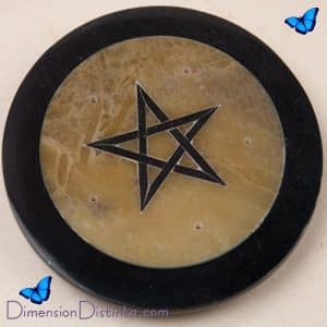 Incensario base piedra jabon con pentagrama