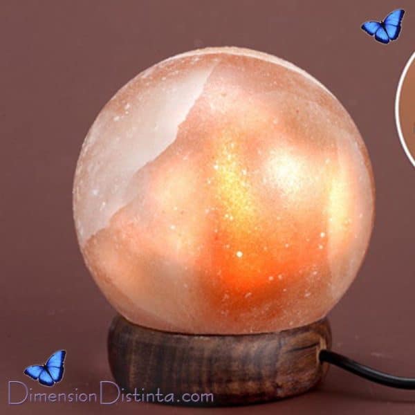 Imagen lampara de sal esfera 0507 kgs 8 x 85 cm con usb para ordenador color natural | DimensionDistinta
