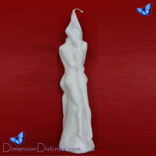 Imagen pareja unida hombremujer de cera blanca 30 cm pureza | DimensionDistinta