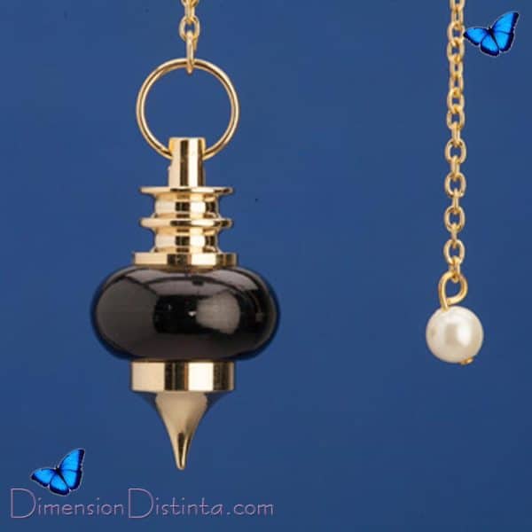 Imagen pendulo laton dorado con metalizado negro 35 cms x 2 cms 31 gramos | DimensionDistinta