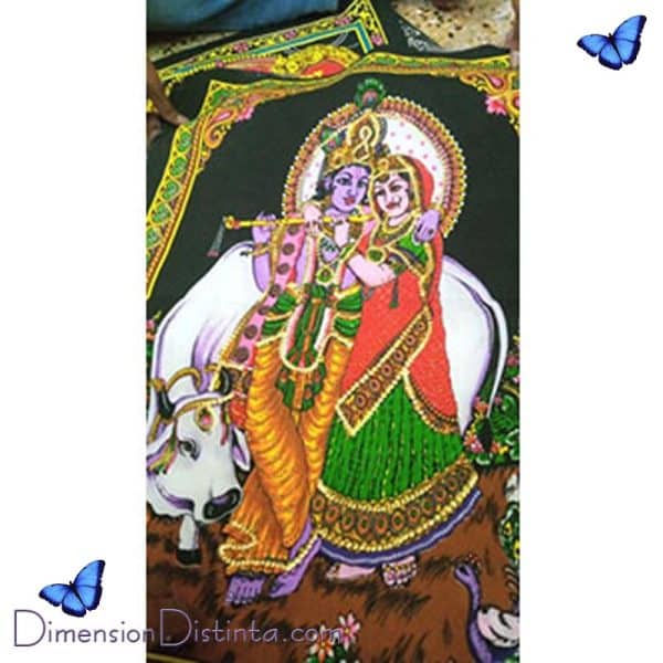 Imagen tapiz algodon con lentejuelas dioses hindues 60x90 cm aprox surtidos | DimensionDistinta