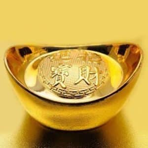 Amuleto lingote de oro