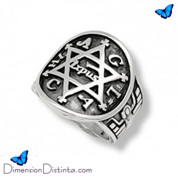 Imagen anillo plata sello de salomon | DimensionDistinta