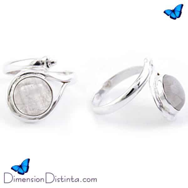 Imagen anillo plata adaptable piedra luna 69110070109 | DimensionDistinta