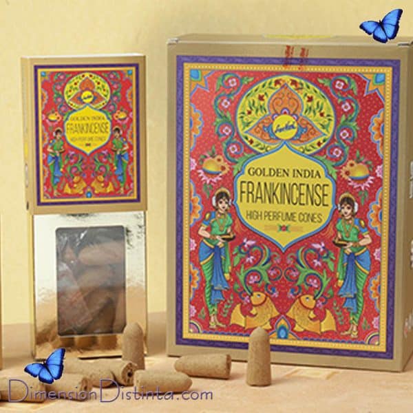Imagen caja de conos agarbatti de incienso de reflujo frank incense incienso 12 unidades | DimensionDistinta