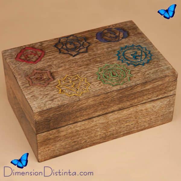 Imagen caja de madera de los siete chakras 18x125x7 cms | DimensionDistinta