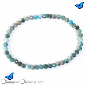 Pulsera elastica de apatita faceteada 4 mm