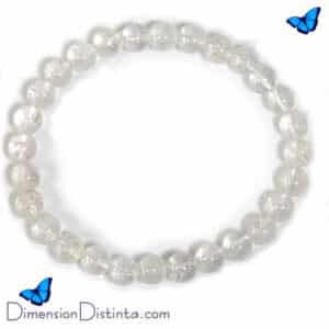 Pulsera elastica de cuarzo cristal calidad extra bola 6 mm