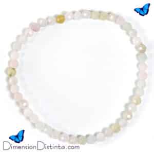 Pulsera elastica faceteada morganita