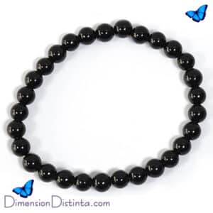 Pulsera elastica obsidiana bola 6 mm