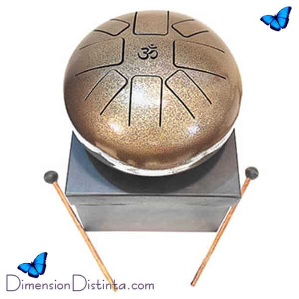 Imagen tambor marron con caja regalo 22 x 22 x 14 cm | DimensionDistinta