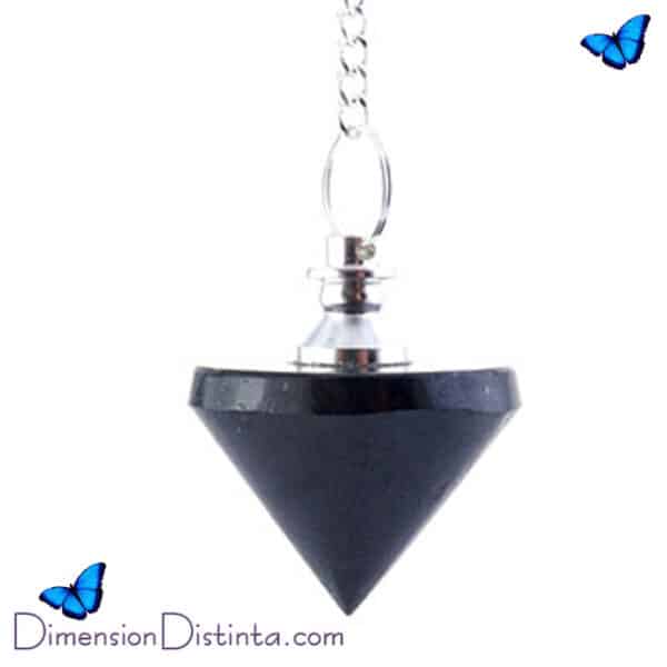Imagen pendulo cono onix 25x28 mm con cadena de metal de 19cm | DimensionDistinta