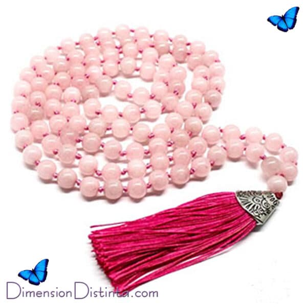 Imagen malas de cuarzo rosa bolas de 6 mm 108 cuentas | DimensionDistinta