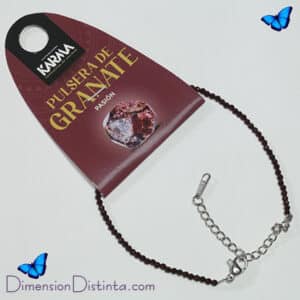 Pulsera de Granate facetada bolas 2 mm con cierre